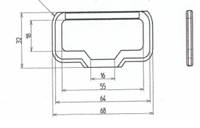 四角取っ手図面